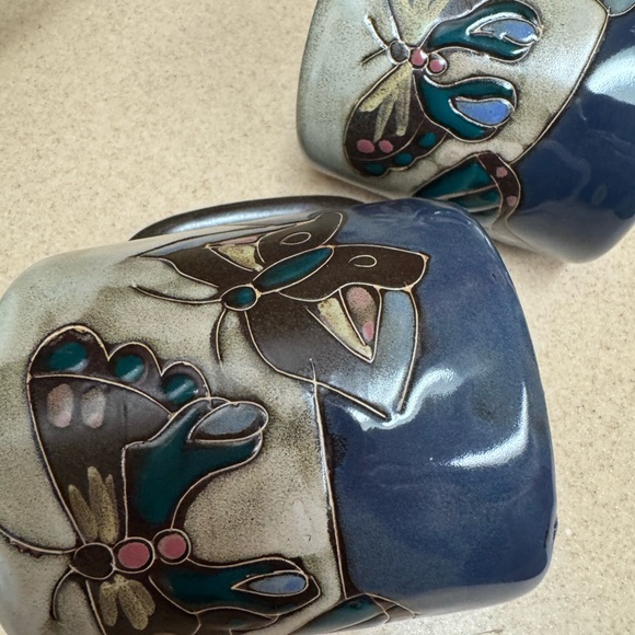 Butterfly coffee mugs. Handmade. - Picture 9 of 12